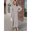 image:imageANRABESS Womens Long Sleeve Fall Flowy Maxi Dresses  Crewneck Soft Tiered Midi Dress Loose Fit ALine Hem with Pockets Casual Travel amp Work Outfit Spring Fall ClothingGray With White Polka Dot