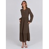 image:imageANRABESS Womens Long Sleeve Fall Flowy Maxi Dresses  Crewneck Soft Tiered Midi Dress Loose Fit ALine Hem with Pockets Casual Travel amp Work Outfit Spring Fall ClothingCoffee