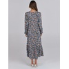 image:imageANRABESS Womens Long Sleeve Fall Flowy Maxi Dresses  Crewneck Soft Tiered Midi Dress Loose Fit ALine Hem with Pockets Casual Travel amp Work Outfit Spring Fall ClothingFloral Blue Purple