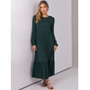 image:imageANRABESS Womens Long Sleeve Fall Flowy Maxi Dresses  Crewneck Soft Tiered Midi Dress Loose Fit ALine Hem with Pockets Casual Travel amp Work Outfit Spring Fall ClothingDark Green