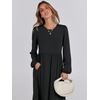 image:imageANRABESS Womens Long Sleeve Fall Flowy Maxi Dresses  Crewneck Soft Tiered Midi Dress Loose Fit ALine Hem with Pockets Casual Travel amp Work Outfit Spring Fall ClothingBlack