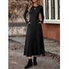 image:imageANRABESS Womens Long Sleeve Ribbed Knit Fall Casual Maxi Dress  Crewneck Swing Flowy A Line Bodycon Sweater DressesSoft Comfy Slim Fitted StretchyEveryday Date Nights WearWinter OutfitsBlack