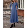 image:imageANRABESS Womens Long Sleeve Ribbed Knit Fall Casual Maxi Dress  Crewneck Swing Flowy A Line Bodycon Sweater DressesSoft Comfy Slim Fitted StretchyEveryday Date Nights WearWinter OutfitsNavy Blue