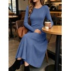image:imageANRABESS Womens Long Sleeve Ribbed Knit Fall Casual Maxi Dress  Crewneck Swing Flowy A Line Bodycon Sweater DressesSoft Comfy Slim Fitted StretchyEveryday Date Nights WearWinter OutfitsNavy Blue
