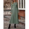 image:imageANRABESS Womens Long Sleeve Ribbed Knit Fall Casual Maxi Dress  Crewneck Swing Flowy A Line Bodycon Sweater DressesSoft Comfy Slim Fitted StretchyEveryday Date Nights WearWinter OutfitsGreen