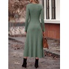 image:imageANRABESS Womens Long Sleeve Ribbed Knit Fall Casual Maxi Dress  Crewneck Swing Flowy A Line Bodycon Sweater DressesSoft Comfy Slim Fitted StretchyEveryday Date Nights WearWinter OutfitsGreen