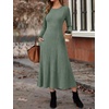 image:imageANRABESS Womens Long Sleeve Ribbed Knit Fall Casual Maxi Dress  Crewneck Swing Flowy A Line Bodycon Sweater DressesSoft Comfy Slim Fitted StretchyEveryday Date Nights WearWinter OutfitsGreen