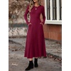 image:imageANRABESS Womens Long Sleeve Ribbed Knit Fall Casual Maxi Dress  Crewneck Swing Flowy A Line Bodycon Sweater DressesSoft Comfy Slim Fitted StretchyEveryday Date Nights WearWinter OutfitsBurgundy