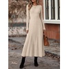 image:imageANRABESS Womens Long Sleeve Ribbed Knit Fall Casual Maxi Dress  Crewneck Swing Flowy A Line Bodycon Sweater DressesSoft Comfy Slim Fitted StretchyEveryday Date Nights WearWinter OutfitsBeige