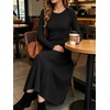 image:imageANRABESS Womens Long Sleeve Ribbed Knit Fall Casual Maxi Dress  Crewneck Swing Flowy A Line Bodycon Sweater DressesSoft Comfy Slim Fitted StretchyEveryday Date Nights WearWinter OutfitsBlack