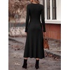 image:imageANRABESS Womens Long Sleeve Ribbed Knit Fall Casual Maxi Dress  Crewneck Swing Flowy A Line Bodycon Sweater DressesSoft Comfy Slim Fitted StretchyEveryday Date Nights WearWinter OutfitsBlack