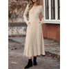 image:imageANRABESS Womens Long Sleeve Ribbed Knit Fall Casual Maxi Dress  Crewneck Swing Flowy A Line Bodycon Sweater DressesSoft Comfy Slim Fitted StretchyEveryday Date Nights WearWinter OutfitsBeige
