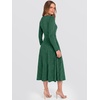 image:imageANRABESS Womens Long Sleeve Ribbed Knit Fall Midi Dresses  Crewneck Flared Swing Flowy A Line Sweater Dress Soft Comfy Fitted Stretchy Casual Winter Work Date Night Everyday WearDeep Green