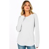 image:imageANRABESS Womens Long Sleeve Waffle Knit Shirts Fall Loose Fit Tunic Tops  Basics Casual Blouses Crew Neck Curved Hem Soft Comfy breathable Trendy Winter Outfits Layering PieceWhite