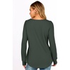 image:imageANRABESS Womens Long Sleeve Waffle Knit Shirts Fall Loose Fit Tunic Tops  Basics Casual Blouses Crew Neck Curved Hem Soft Comfy breathable Trendy Winter Outfits Layering PieceArmy Green