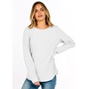 image:imageANRABESS Womens Long Sleeve Waffle Knit Shirts Fall Loose Fit Tunic Tops  Basics Casual Blouses Crew Neck Curved Hem Soft Comfy breathable Trendy Winter Outfits Layering PieceWhite