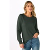 image:imageANRABESS Womens Long Sleeve Waffle Knit Shirts Fall Loose Fit Tunic Tops  Basics Casual Blouses Crew Neck Curved Hem Soft Comfy breathable Trendy Winter Outfits Layering PieceArmy Green