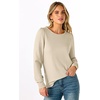 image:imageANRABESS Womens Long Sleeve Waffle Knit Shirts Fall Loose Fit Tunic Tops  Basics Casual Blouses Crew Neck Curved Hem Soft Comfy breathable Trendy Winter Outfits Layering PieceBeige