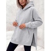 image:imageANRABESS Womens Oversized Hoodies Slit Side Sweatshirts  Long Sleeve Fleece PulloverComfy Hooded TunicFall Fashion OutfitsCasual for Workout Travel amp Everyday WearGrey