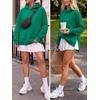 image:imageANRABESS Womens Oversized Hoodies Slit Side Sweatshirts  Long Sleeve Fleece PulloverComfy Hooded TunicFall Fashion OutfitsCasual for Workout Travel amp Everyday WearGreen