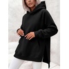 image:imageANRABESS Womens Oversized Hoodies Slit Side Sweatshirts  Long Sleeve Fleece PulloverComfy Hooded TunicFall Fashion OutfitsCasual for Workout Travel amp Everyday WearBlack