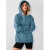 image:imageANRABESS Womens Oversized Hoodies Slit Side Sweatshirts  Long Sleeve Fleece PulloverComfy Hooded TunicFall Fashion OutfitsCasual for Workout Travel amp Everyday WearGrey Blue