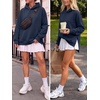 image:imageANRABESS Womens Oversized Hoodies Slit Side Sweatshirts  Long Sleeve Fleece PulloverComfy Hooded TunicFall Fashion OutfitsCasual for Workout Travel amp Everyday WearNavy Blue