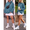 image:imageANRABESS Womens Oversized Hoodies Slit Side Sweatshirts  Long Sleeve Fleece PulloverComfy Hooded TunicFall Fashion OutfitsCasual for Workout Travel amp Everyday WearGrey Blue