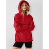 image:imageANRABESS Womens Oversized Hoodies Slit Side Sweatshirts  Long Sleeve Fleece PulloverComfy Hooded TunicFall Fashion OutfitsCasual for Workout Travel amp Everyday WearRed