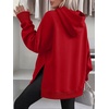 image:imageANRABESS Womens Oversized Hoodies Slit Side Sweatshirts  Long Sleeve Fleece PulloverComfy Hooded TunicFall Fashion OutfitsCasual for Workout Travel amp Everyday WearRed
