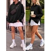 image:imageANRABESS Womens Oversized Hoodies Slit Side Sweatshirts  Long Sleeve Fleece PulloverComfy Hooded TunicFall Fashion OutfitsCasual for Workout Travel amp Everyday WearBlack