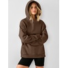 image:imageANRABESS Womens Oversized Hoodies Slit Side Sweatshirts  Long Sleeve Fleece PulloverComfy Hooded TunicFall Fashion OutfitsCasual for Workout Travel amp Everyday WearCoffee