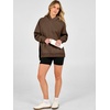 image:imageANRABESS Womens Oversized Hoodies Slit Side Sweatshirts  Long Sleeve Fleece PulloverComfy Hooded TunicFall Fashion OutfitsCasual for Workout Travel amp Everyday WearCoffee