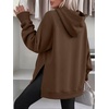 image:imageANRABESS Womens Oversized Hoodies Slit Side Sweatshirts  Long Sleeve Fleece PulloverComfy Hooded TunicFall Fashion OutfitsCasual for Workout Travel amp Everyday WearCoffee