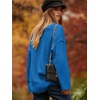 image:imageANRABESS Womens Oversized Scoop V Neck Batwing Sleeve Sweater  Off Shoulder Long Sleeve Pullover SweaterLoose Slouchy FitChunky Knit Soft Warm Fall OutfitsWinter ClothingAzure