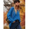 image:imageANRABESS Womens Oversized Scoop V Neck Batwing Sleeve Sweater  Off Shoulder Long Sleeve Pullover SweaterLoose Slouchy FitChunky Knit Soft Warm Fall OutfitsWinter ClothingAzure