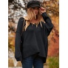 image:imageANRABESS Womens Oversized Scoop V Neck Batwing Sleeve Sweater  Off Shoulder Long Sleeve Pullover SweaterLoose Slouchy FitChunky Knit Soft Warm Fall OutfitsWinter ClothingBlack