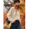 image:imageANRABESS Womens Oversized Scoop V Neck Batwing Sleeve Sweater  Off Shoulder Long Sleeve Pullover SweaterLoose Slouchy FitChunky Knit Soft Warm Fall OutfitsWinter ClothingBeige