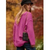 image:imageANRABESS Womens Oversized Scoop V Neck Batwing Sleeve Sweater  Off Shoulder Long Sleeve Pullover SweaterLoose Slouchy FitChunky Knit Soft Warm Fall OutfitsWinter ClothingRose