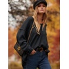 image:imageANRABESS Womens Oversized Scoop V Neck Batwing Sleeve Sweater  Off Shoulder Long Sleeve Pullover SweaterLoose Slouchy FitChunky Knit Soft Warm Fall OutfitsWinter ClothingBlack