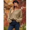 image:imageANRABESS Womens Oversized Scoop V Neck Batwing Sleeve Sweater  Off Shoulder Long Sleeve Pullover SweaterLoose Slouchy FitChunky Knit Soft Warm Fall OutfitsWinter ClothingBrown