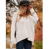 image:imageANRABESS Womens Oversized Scoop V Neck Batwing Sleeve Sweater  Off Shoulder Long Sleeve Pullover SweaterLoose Slouchy FitChunky Knit Soft Warm Fall OutfitsWinter ClothingWhite