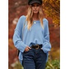 image:imageANRABESS Womens Oversized Scoop V Neck Batwing Sleeve Sweater  Off Shoulder Long Sleeve Pullover SweaterLoose Slouchy FitChunky Knit Soft Warm Fall OutfitsWinter ClothingBlue
