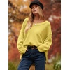image:imageANRABESS Womens Oversized Scoop V Neck Batwing Sleeve Sweater  Off Shoulder Long Sleeve Pullover SweaterLoose Slouchy FitChunky Knit Soft Warm Fall OutfitsWinter ClothingYellow