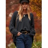 image:imageANRABESS Womens Oversized Scoop V Neck Batwing Sleeve Sweater  Off Shoulder Long Sleeve Pullover SweaterLoose Slouchy FitChunky Knit Soft Warm Fall OutfitsWinter ClothingBlack