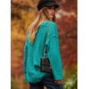 image:imageANRABESS Womens Oversized Scoop V Neck Batwing Sleeve Sweater  Off Shoulder Long Sleeve Pullover SweaterLoose Slouchy FitChunky Knit Soft Warm Fall OutfitsWinter ClothingBlue Green