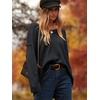 image:imageANRABESS Womens Oversized Scoop V Neck Batwing Sleeve Sweater  Off Shoulder Long Sleeve Pullover SweaterLoose Slouchy FitChunky Knit Soft Warm Fall OutfitsWinter ClothingBlack