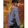 image:imageANRABESS Womens Oversized Scoop V Neck Batwing Sleeve Sweater  Off Shoulder Long Sleeve Pullover SweaterLoose Slouchy FitChunky Knit Soft Warm Fall OutfitsWinter ClothingGray