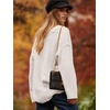 image:imageANRABESS Womens Oversized Scoop V Neck Batwing Sleeve Sweater  Off Shoulder Long Sleeve Pullover SweaterLoose Slouchy FitChunky Knit Soft Warm Fall OutfitsWinter ClothingWhite