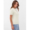 image:imageANRABESS Womens Short Sleeve Sweaters Wool Blend  Business Casual Work Tops Crew Neck Comfy Lightweight Knit Pullover Classic Sweater Shirts Spring Summer Fall OutfitsCream White